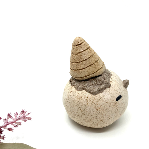 陶器のシマエナガ鬼(黒鬼)(赤鬼)の置物」かわいい節分飾りのインテリア