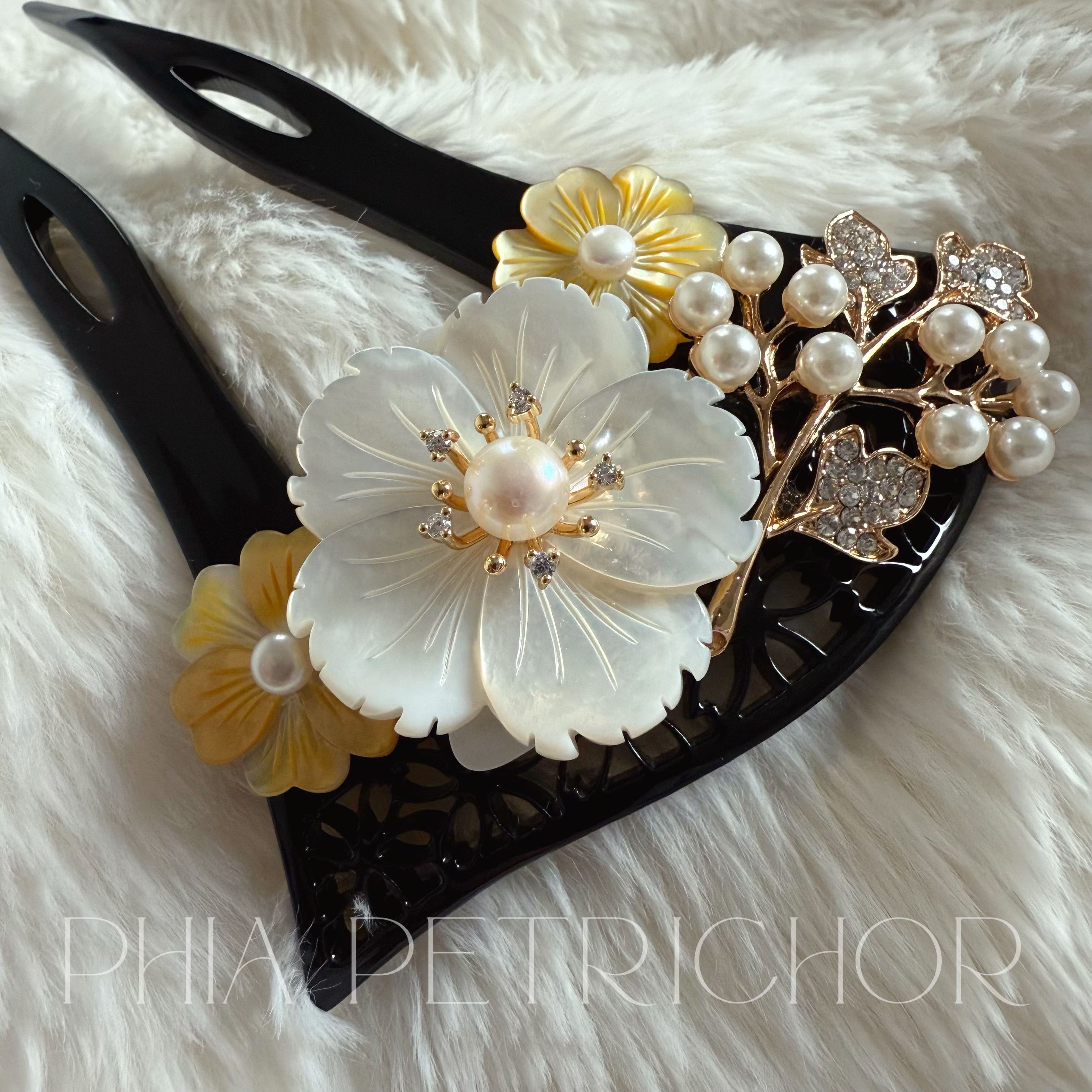 簪 和 K24GP 桜 かんざし バチ型 パール 簪 着物 髪飾り 留袖 着物 成人式 結婚式 卒業式