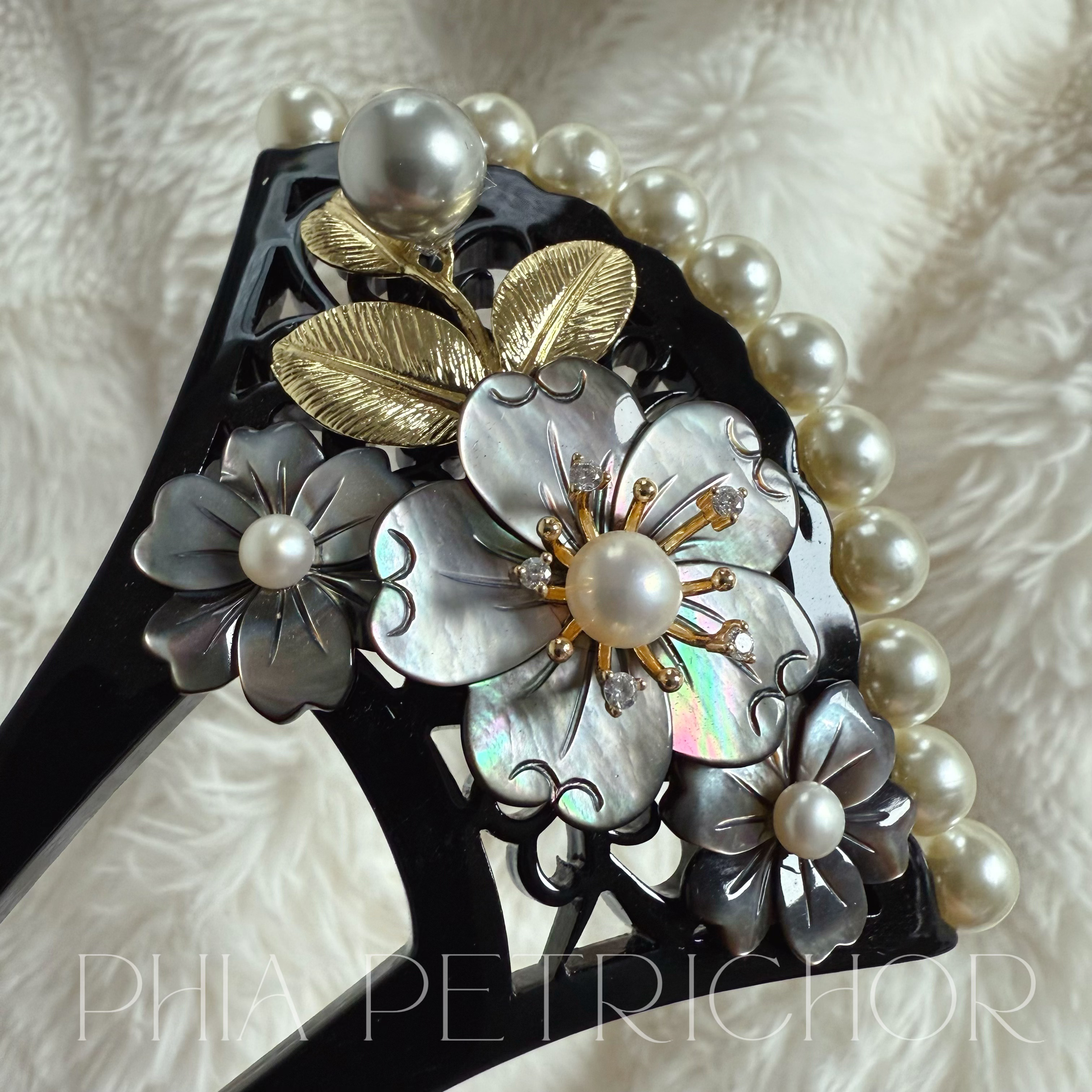 簪 和 K24GP 桜 かんざし バチ型 パール 簪 着物 髪飾り 留袖 着物 成人式 結婚式 卒業式