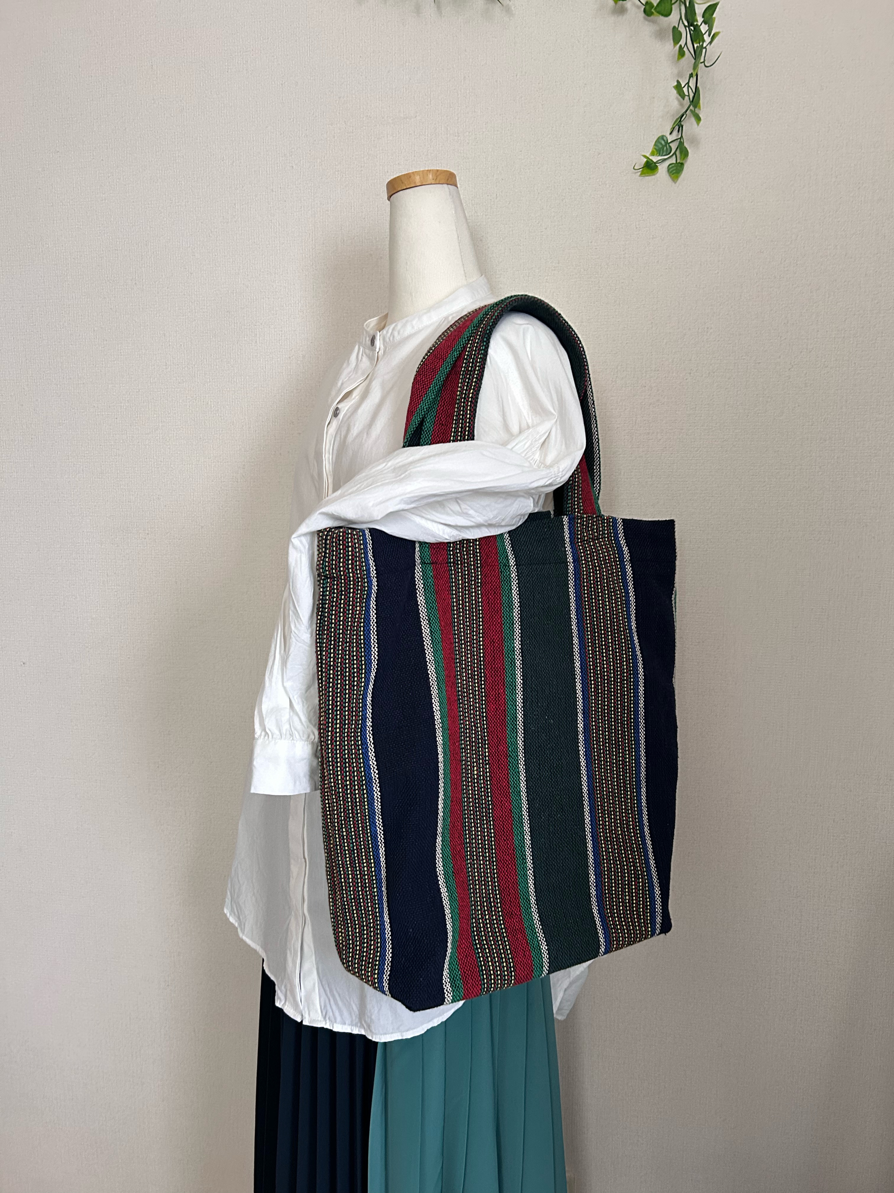 おしゃれインド綿のカラフルトートバック