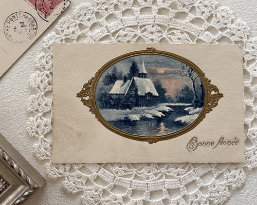 本日終了　ハンドメイド　フランスアンティークレース　コラージュ額装 本日終了 ハンドメイド フランスアンティークレース コラージュ額装