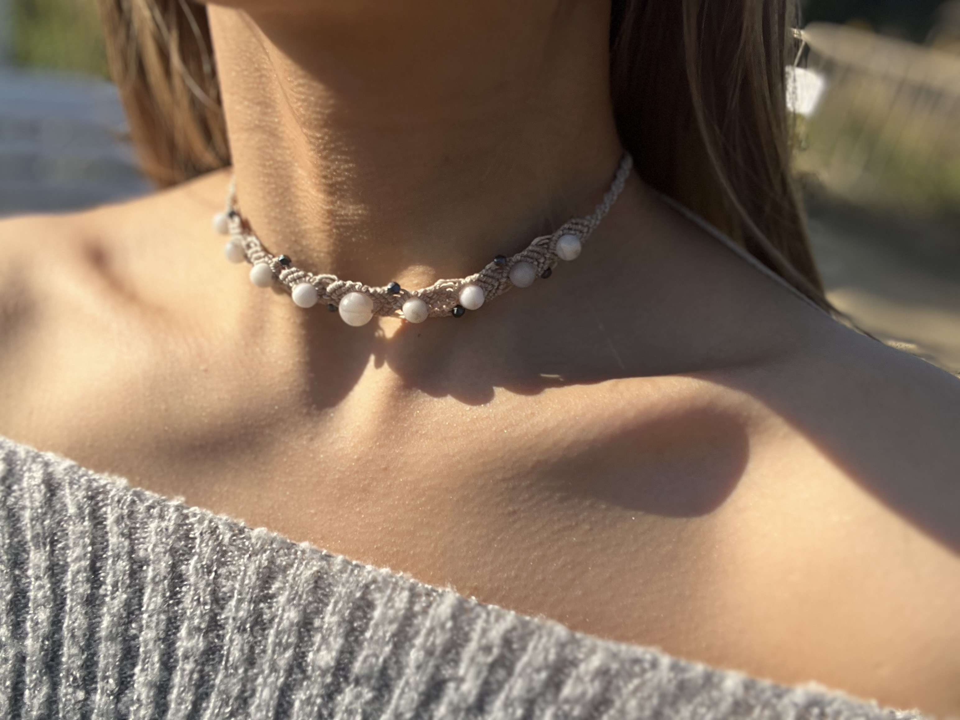 chrysocolla. hematite〜choker