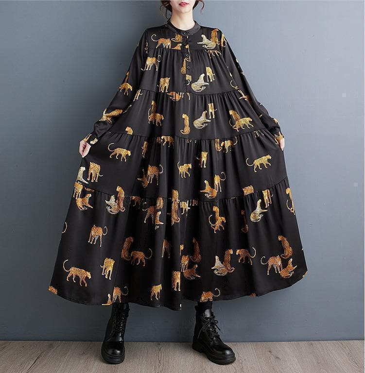 大きいサイズ レディース ロング　ワンピース　春 秋冬 新品 長袖