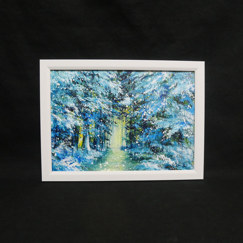 油彩画【雪の森の光】冬の風景 絵画 HR 通販 20297151｜Creema