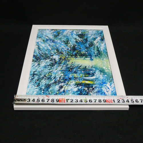 油彩画【雪の森の光】冬の風景 絵画 HR 通販 20297151｜Creema(クリーマ)