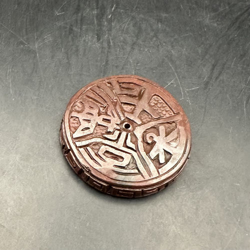 旧蔵・老純銅モザイク玉石宝石霊芝如意，品相保存完璧な・置物・古置物・賞物 売約済み 2026.1.8最新作 金玉満堂寿福安康霊石大玉璧 ネックレス