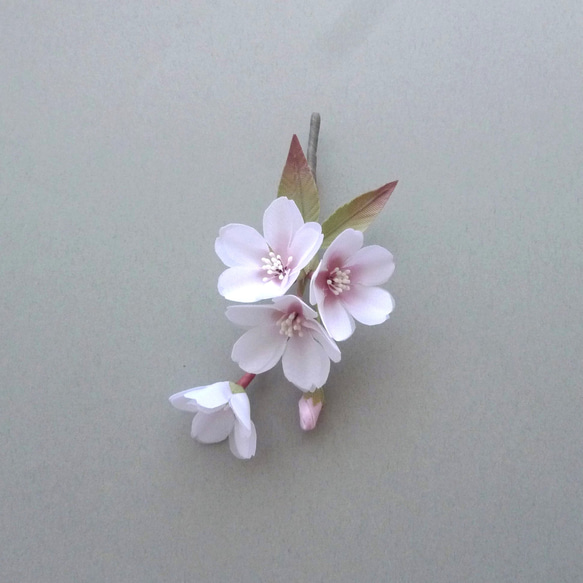 布花 桜のひと枝コサージュ【受注作製】 コサージュ はなり 通販