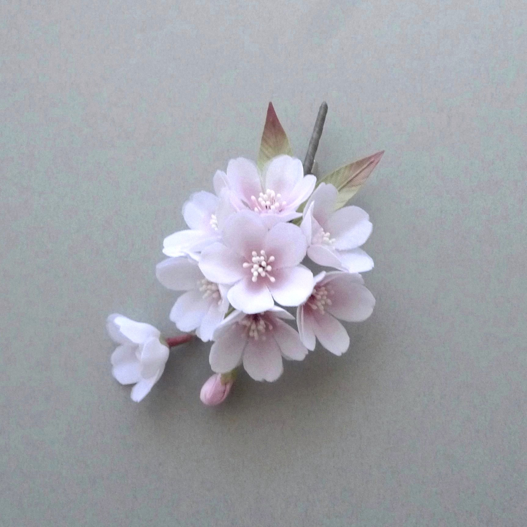 布花 桜のコサージュ【受注作製】