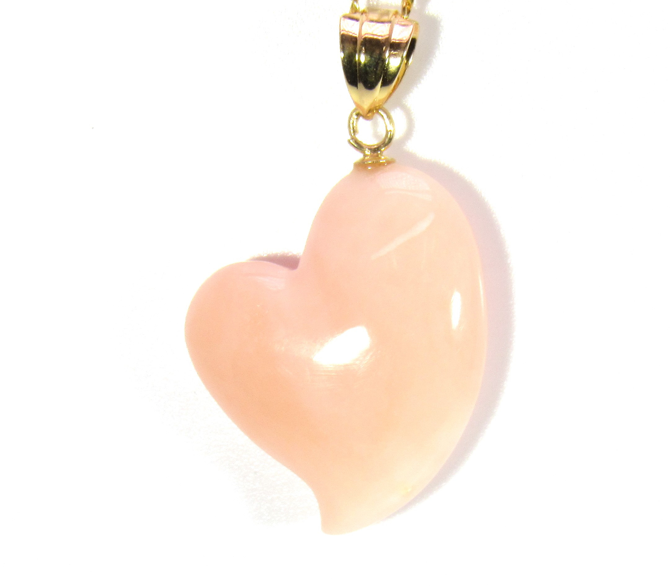 宝石珊瑚　さんご　ハ－トペンダント　ネックレス　アクセサリ－・ジュエリ－　IMG－2049