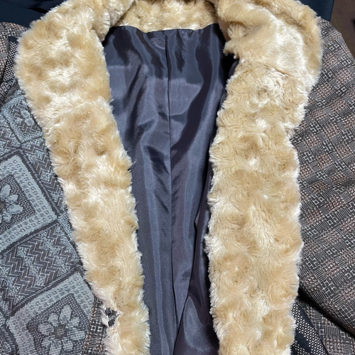 大幅値下げ 大島紬 ロング コート エンジ 専用出品大島紬エンジ色