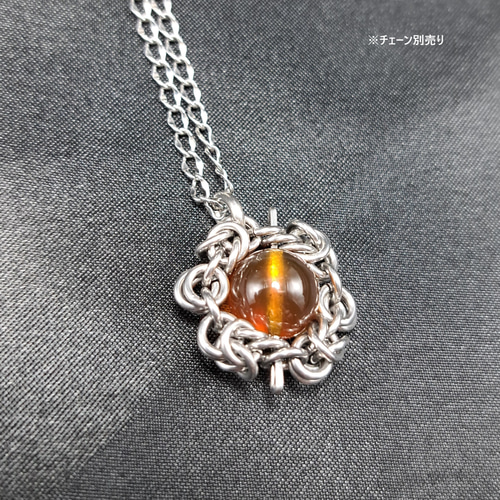 希少なミャンマー産天然琥珀! ブルーアンバー ペンダントトップ