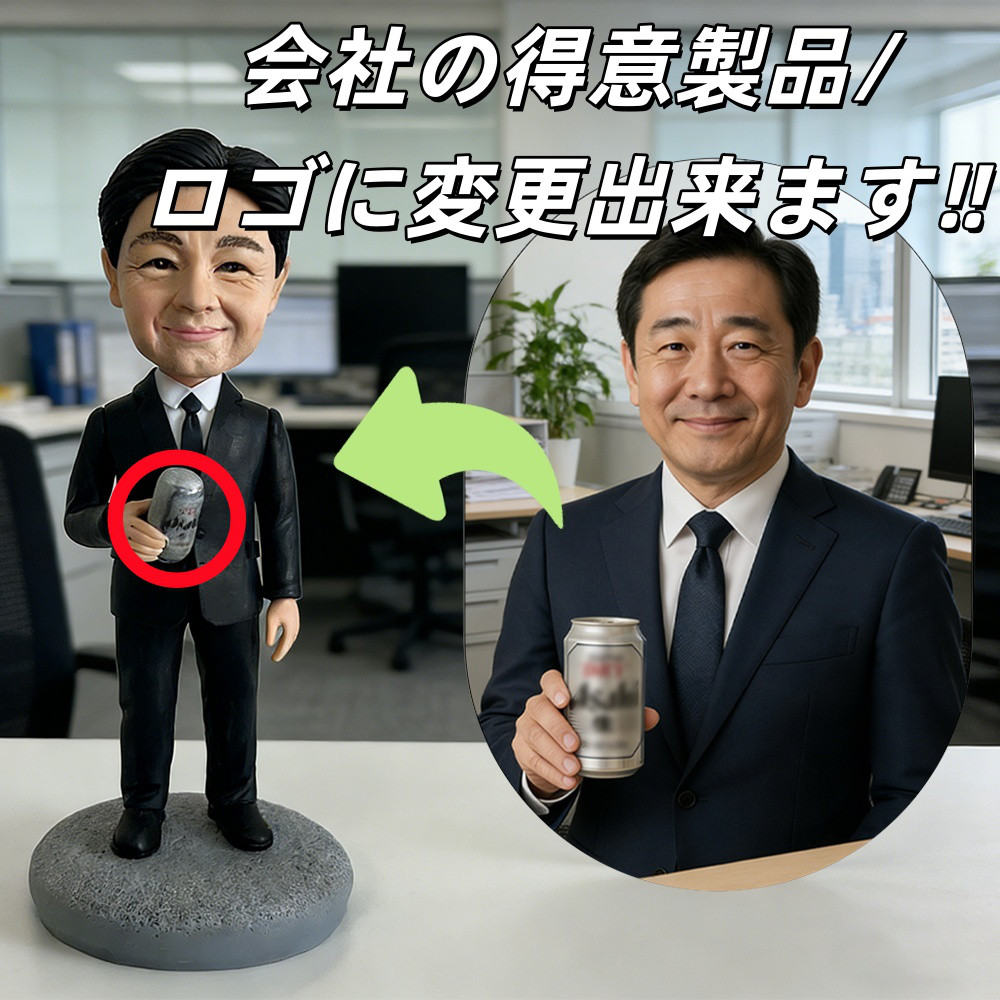 【オリジナルフィギュア7】写真からフィギュア会社フィギュア慰労品　退職プレゼント還暦祝い⭐上司　贈り物