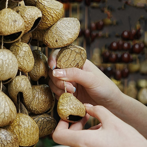天然果殻 風鈴（束排鈴・そくはいれい） ナチュラルサウンドベル