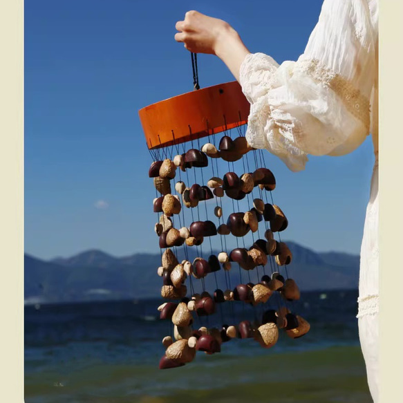 天然果殻 風鈴（束排鈴・そくはいれい） ナチュラルサウンドベル