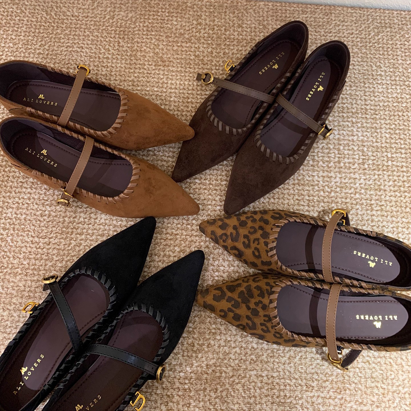 2026 春 レディース 内側ヒール シャープトゥ メリージェーン22.5-25cm#1308