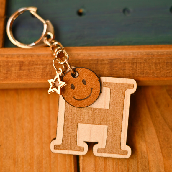 【初始鑰匙圈】Nico-chan x 星星掛件木質鑰匙扣 第5張的照片