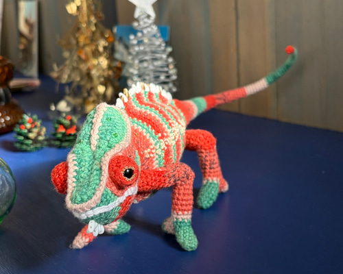 カメレオンあみぐるみ パンサーカメレオン イブ あみぐるみ te-amigo