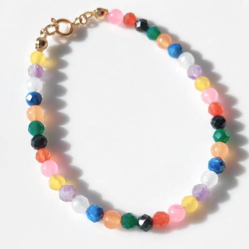 天然石9色で彩るSnowManカラーのブレスレット ブレスレット Twinkle