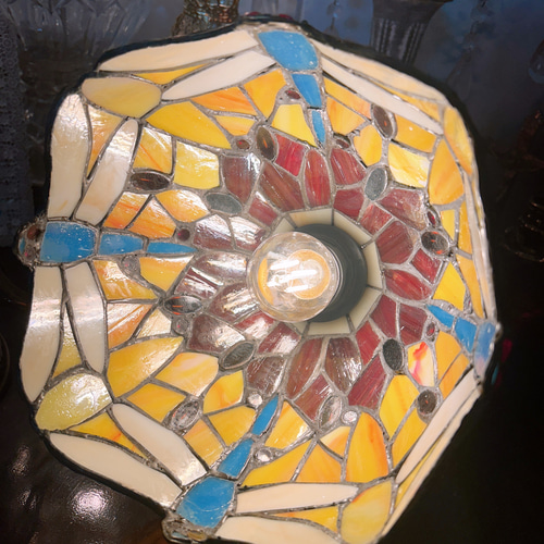 とんぼ モチーフ ステンドグラス ペンダントランプ 1灯式 シーリング