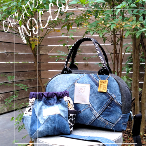 レア✨️№822【DENIM✖️ボストンバッグToteBAG⚮̈♥】1点もの/(別売り