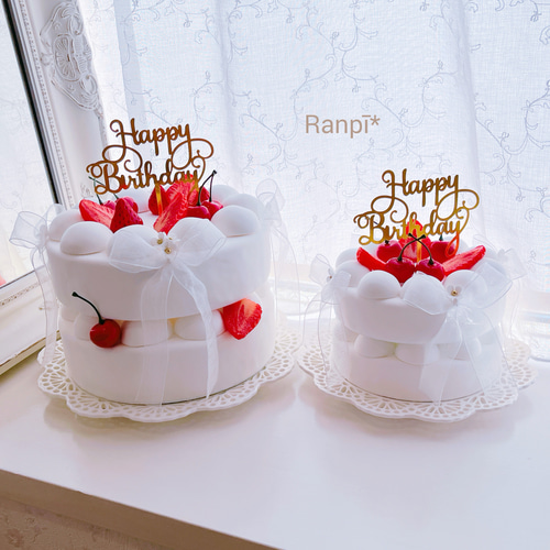 クレイケーキ〜shop 「Ranpī」ご紹介〜② クレイケーキ*まるまるケーキ(大) その他インテリア雑貨 Claycake