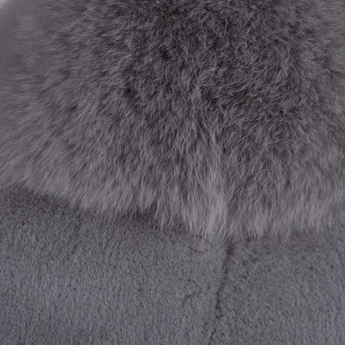 本物フォックスとレッキスファーストールショール灰毛皮ケープ和装洋装