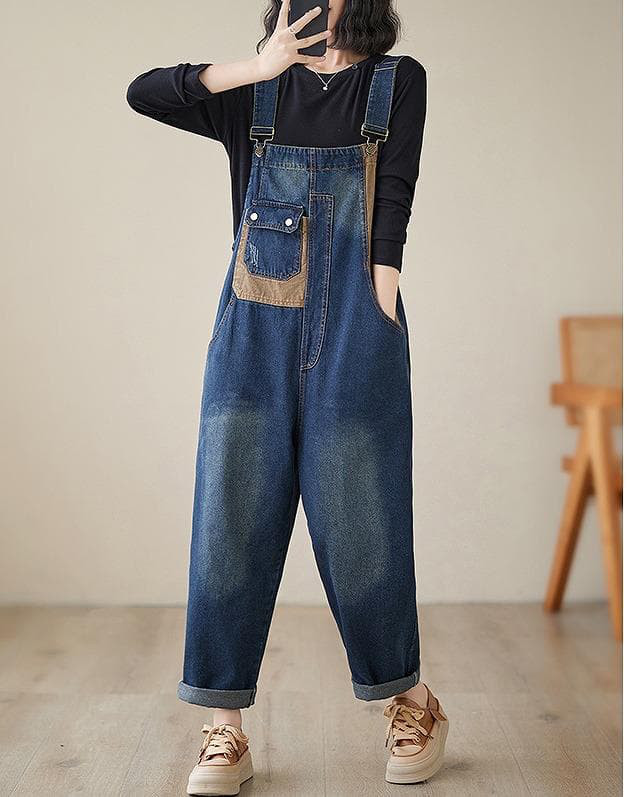 大きいサイズ レディース オーバーオール　サロペット秋冬　春 デニム　新品