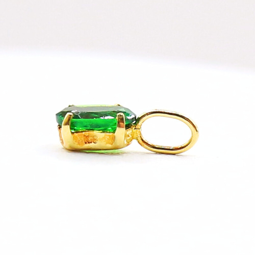 AG-K18-216 天然石 K18 ペンダント グリーンガーネット ネックレス