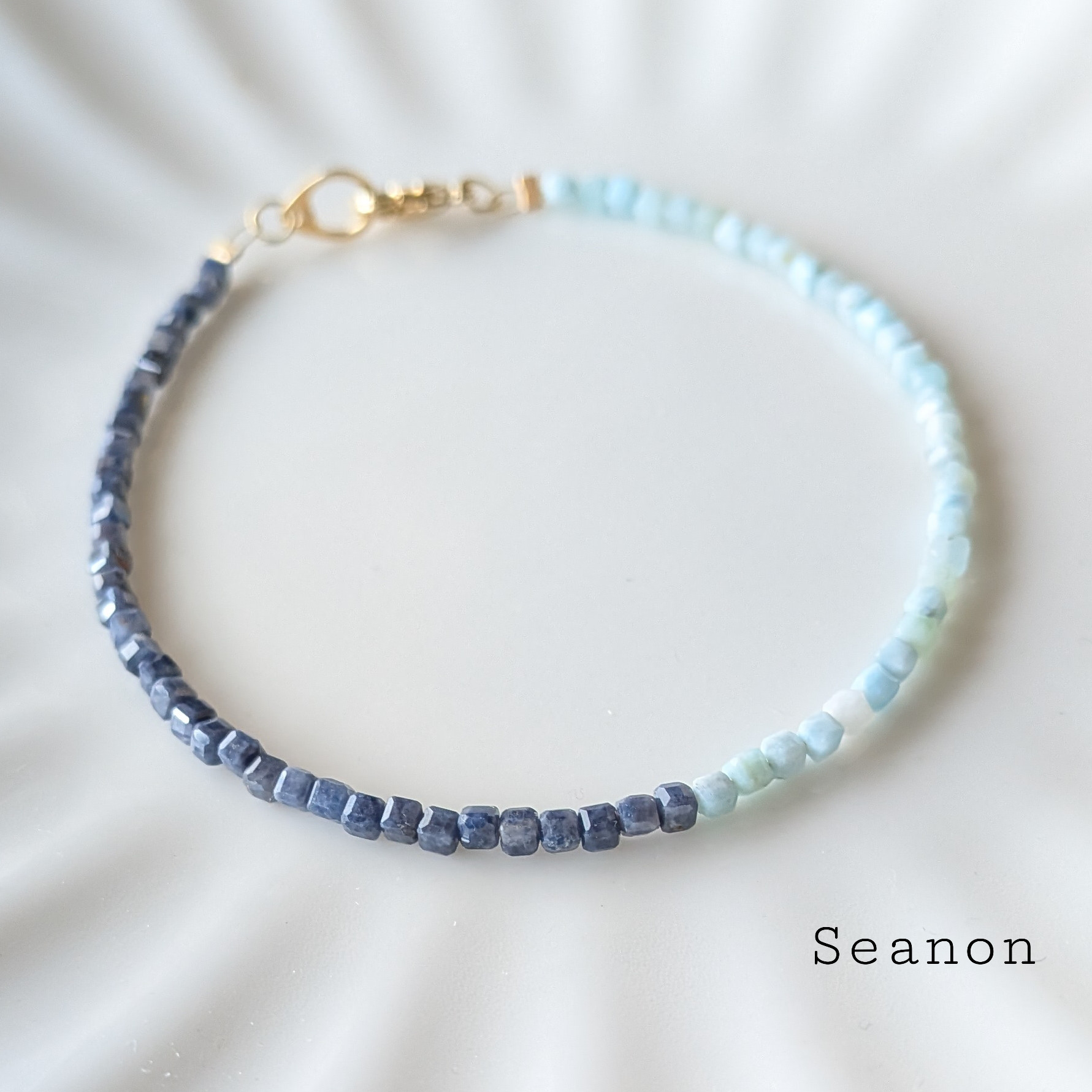 サファイア＆ラリマーのブレスレット