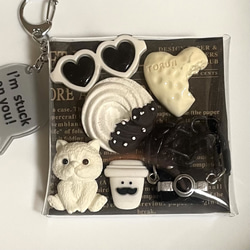 じゃらじゃらキーホルダー キーホルダー バッグチャーム ブラック くま