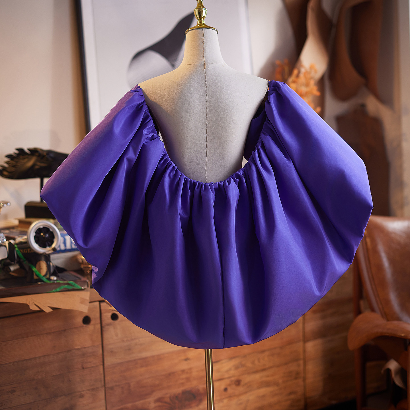 ケープ 紫 ストール 高級感 DIY肩飾り ドレスアクセサリー パーティー ウェディングドレス DTY524-1