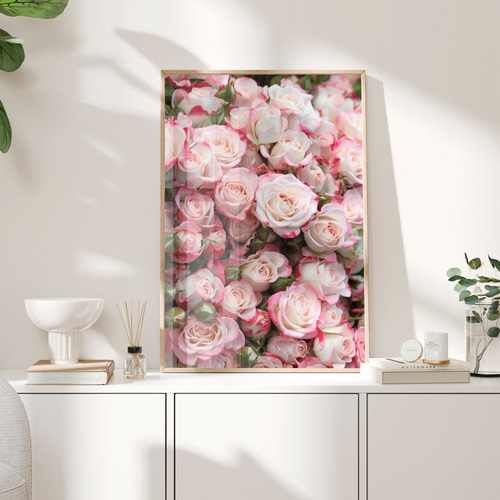 アートポスター 薔薇 バラ ピンク 花 写真 ボタニカル 北欧風 おしゃれ