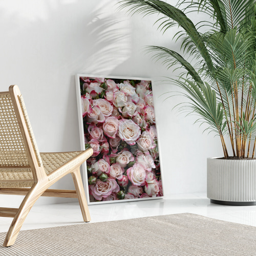 アートポスター 薔薇 バラ ピンク 花 写真 ボタニカル 北欧風 おしゃれ