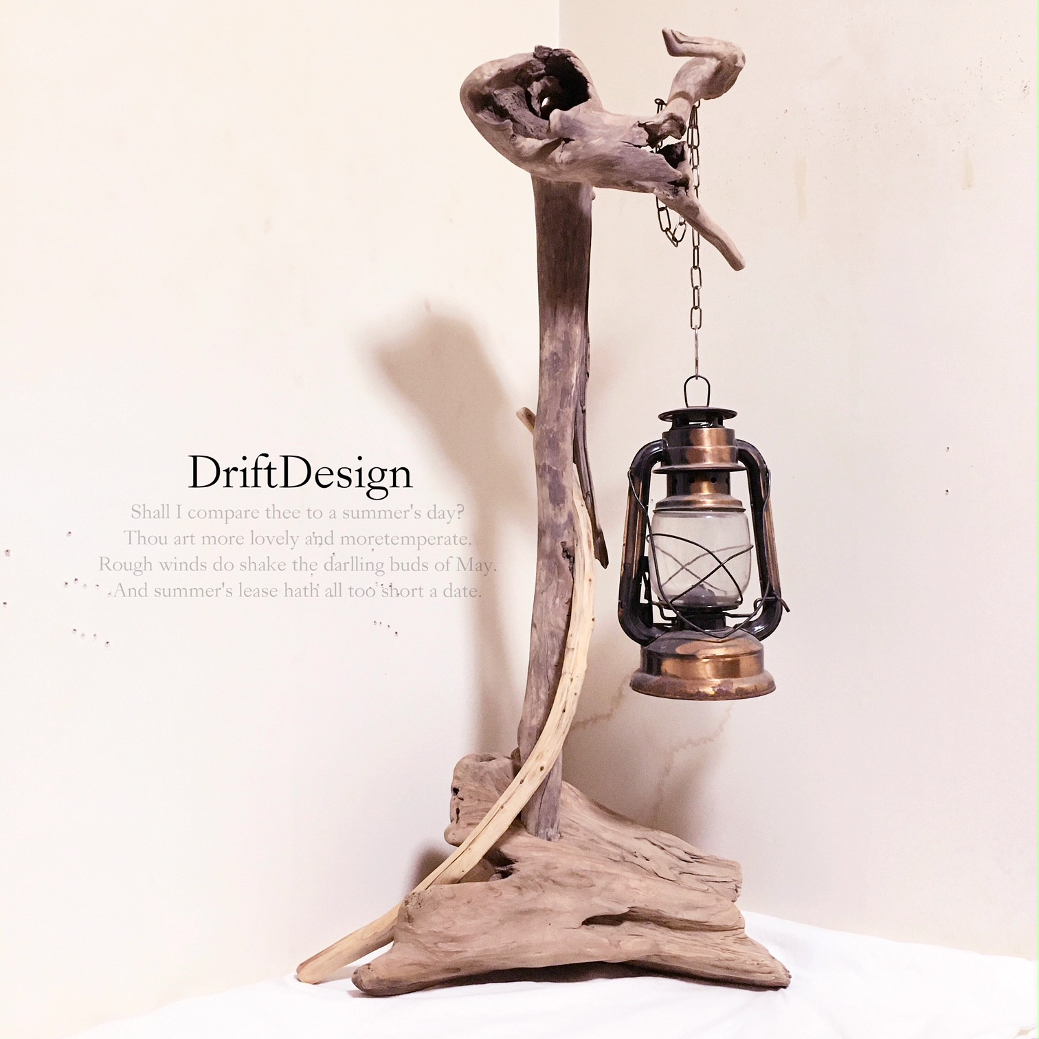 DriftDesign〜 味わい希少流木のお洒落な大型ランタンスタンド 