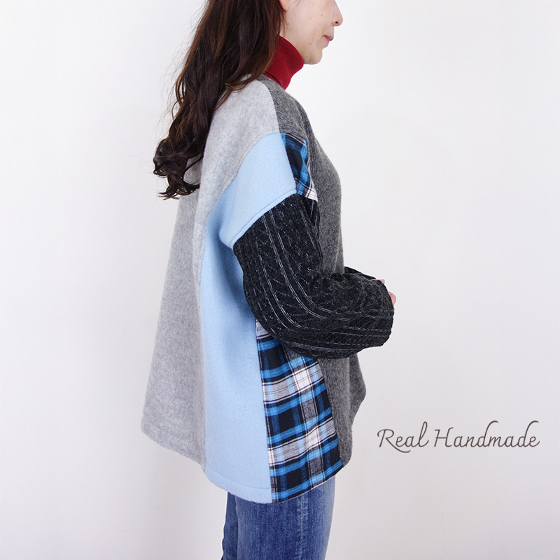 [予約販売] 前後OK・ウィンターミックスサイド切替プルオーバー