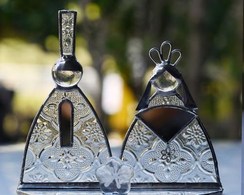 ステンドグラス キラキラクリアなお雛様 その他インテリア雑貨 もえ