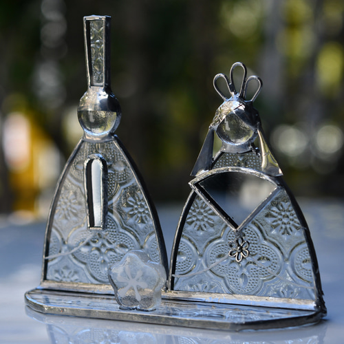 【新品】お雛様　ステンドグラス ✴︎:.｡.お雛様のパネル ステンドグラス ひな人形・雛飾り 更紗 通販