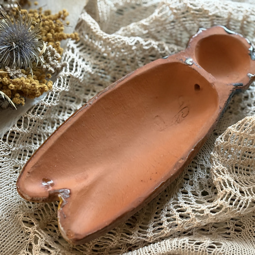 フランスVintage ブロカント プロヴァンス セミの置物 ブルー 陶器 蝉