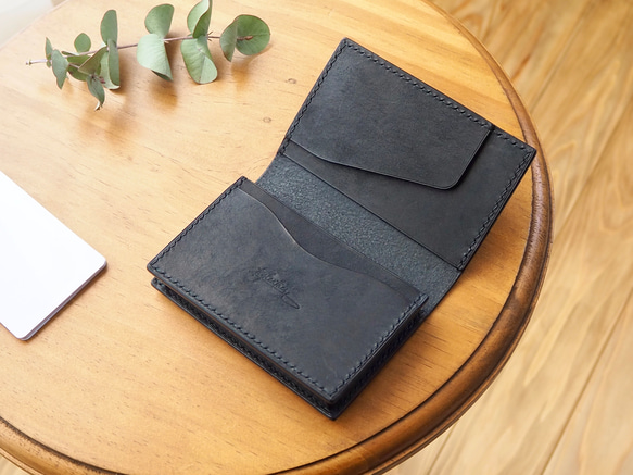 【受注制作】イタリアンレザー　名刺入れ　フルハンドメイド 名刺入れ/イタリアンレザー/【受注製作】 名刺入れ・カードケース