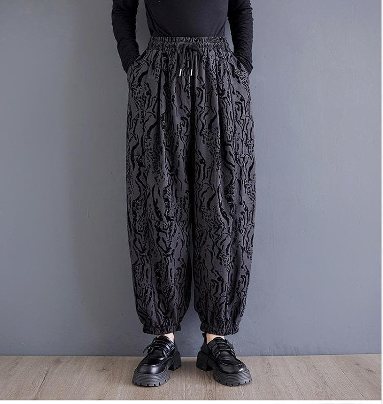 大きいサイズ セットアップ　レディース 秋冬 長袖　パンツ　アニマル柄