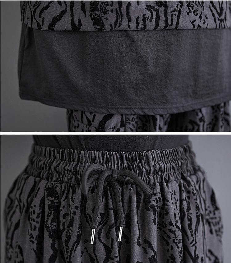 大きいサイズ セットアップ　レディース 秋冬 長袖　パンツ　アニマル柄