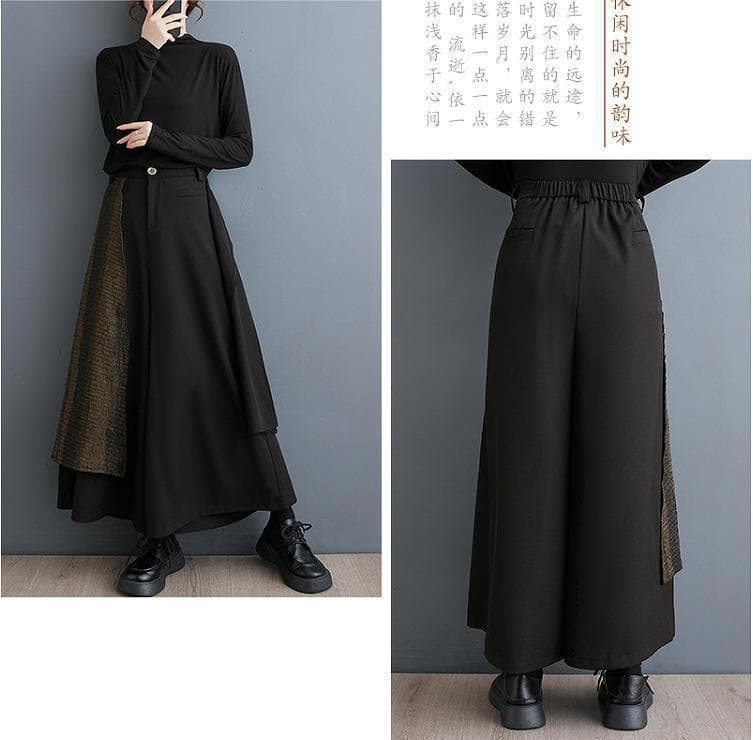 大きいサイズ レディース パンツ　キュロット　ワイドパンツ　秋冬 スカート