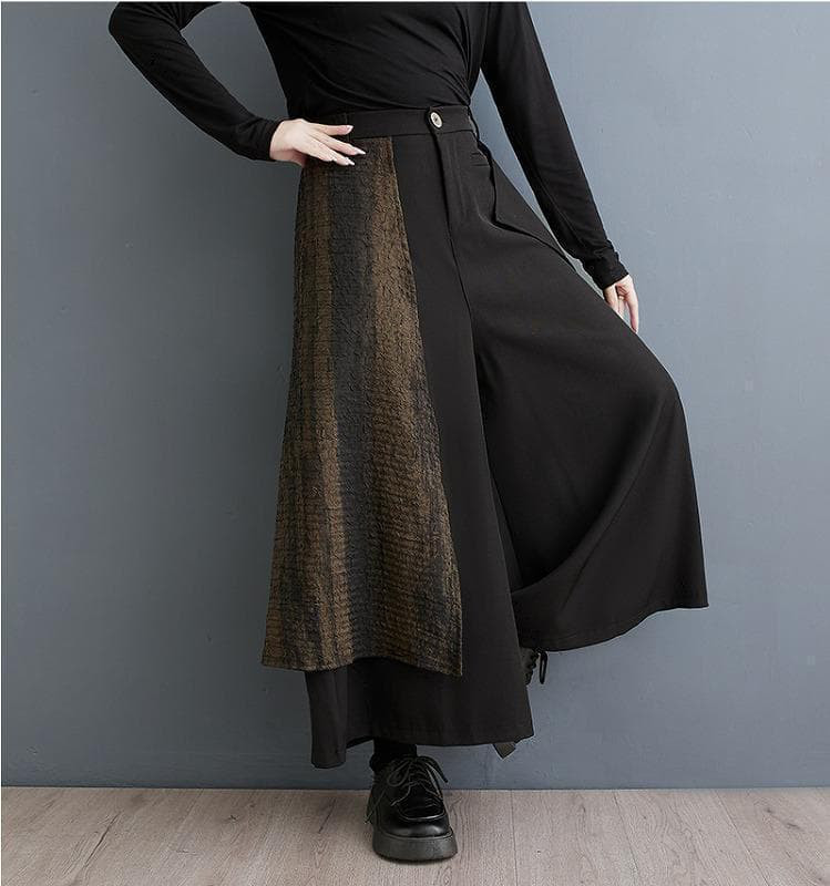 大きいサイズ レディース パンツ　キュロット　ワイドパンツ　秋冬 スカート