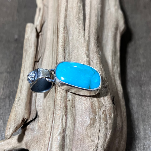 キングマン ターコイズ トルコ石 シルバー ネックレス ペンダント