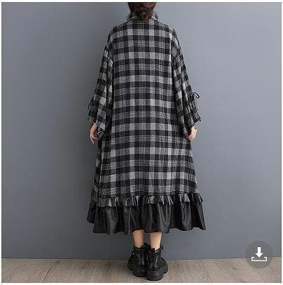 大きいサイズ レディース ワンピース　フィッシュテール　秋冬　春 変形 長袖