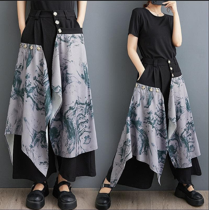 大きいサイズ レディース パンツ　ワイド　春夏 秋 新品 ウエストゴム　人気
