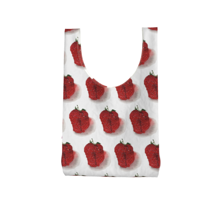 雨の日も安心で丈夫な防水パラシュート生地紅ほっぺエコバック