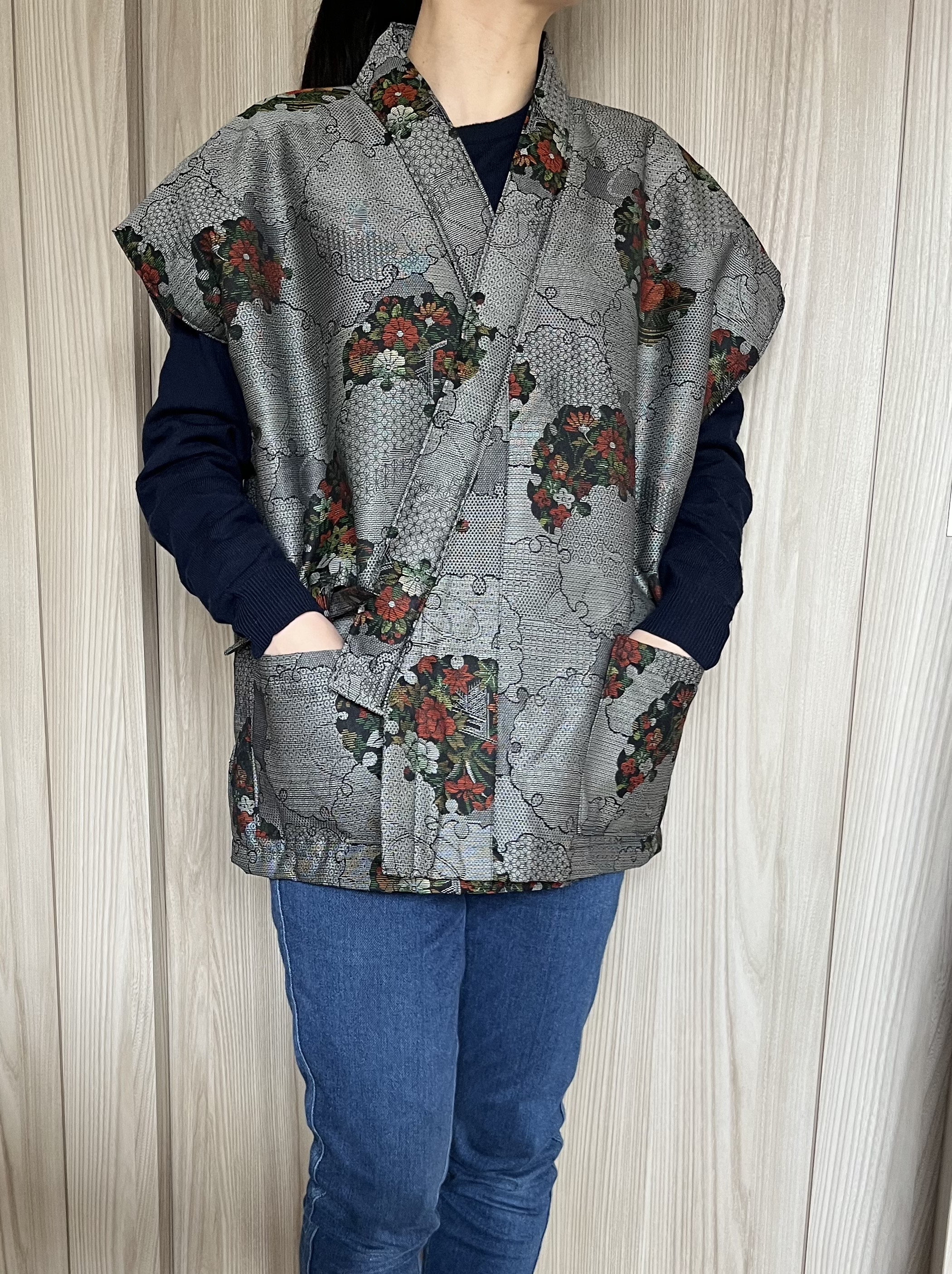 着物リメイク　半纏