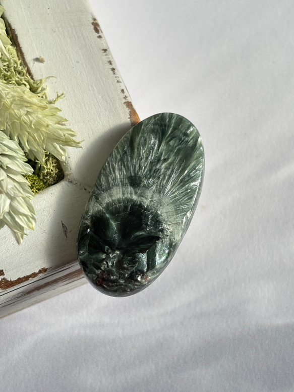 セラフィナイト 天使の羽 ルース 21 カボション オーバル 天然石