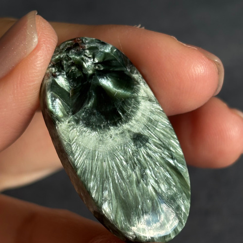 セラフィナイト 天使の羽 ルース 21 カボション オーバル 天然石